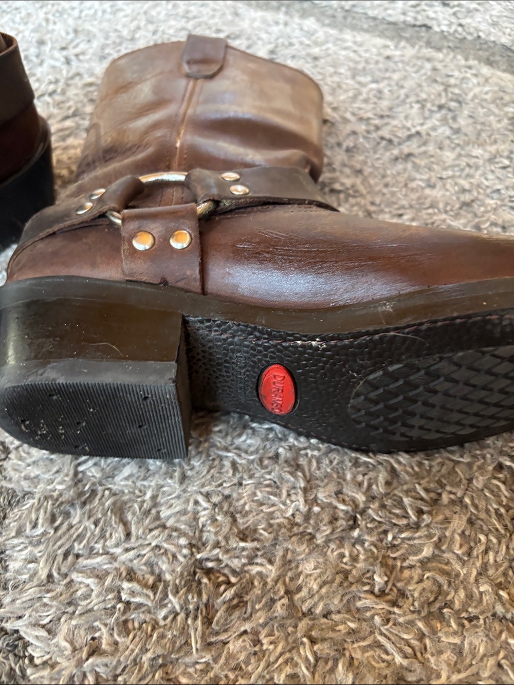 Durango Brown Leather Harness Ankle Boots - Picture 4 of 9